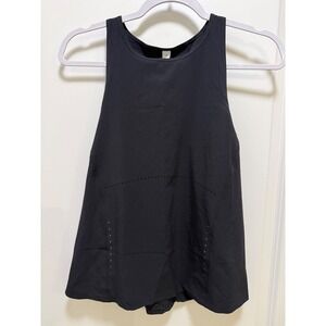 Lululemon Black High Neck Laser Cut Perforated Racerback Tank Top Size 8